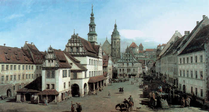 marktplatz pirna - gemälde